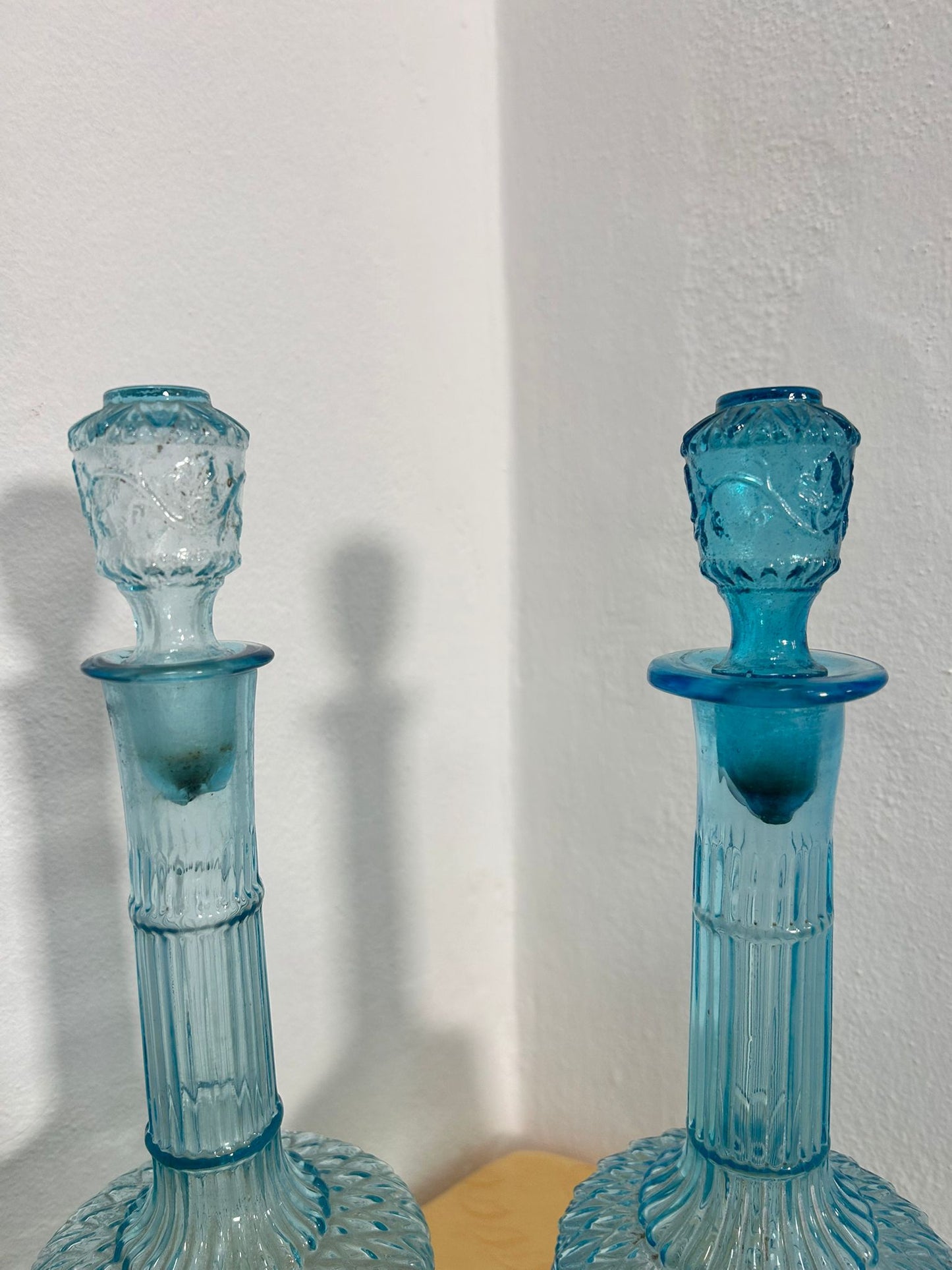 Bottiglie in vetro soffiato della fine del XIX° sec. Italia