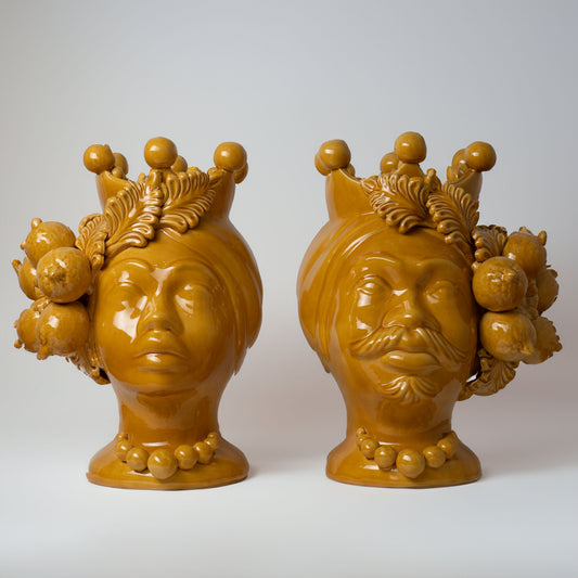 Teste di Moro in Ceramica Siciliana di Caltagirone
