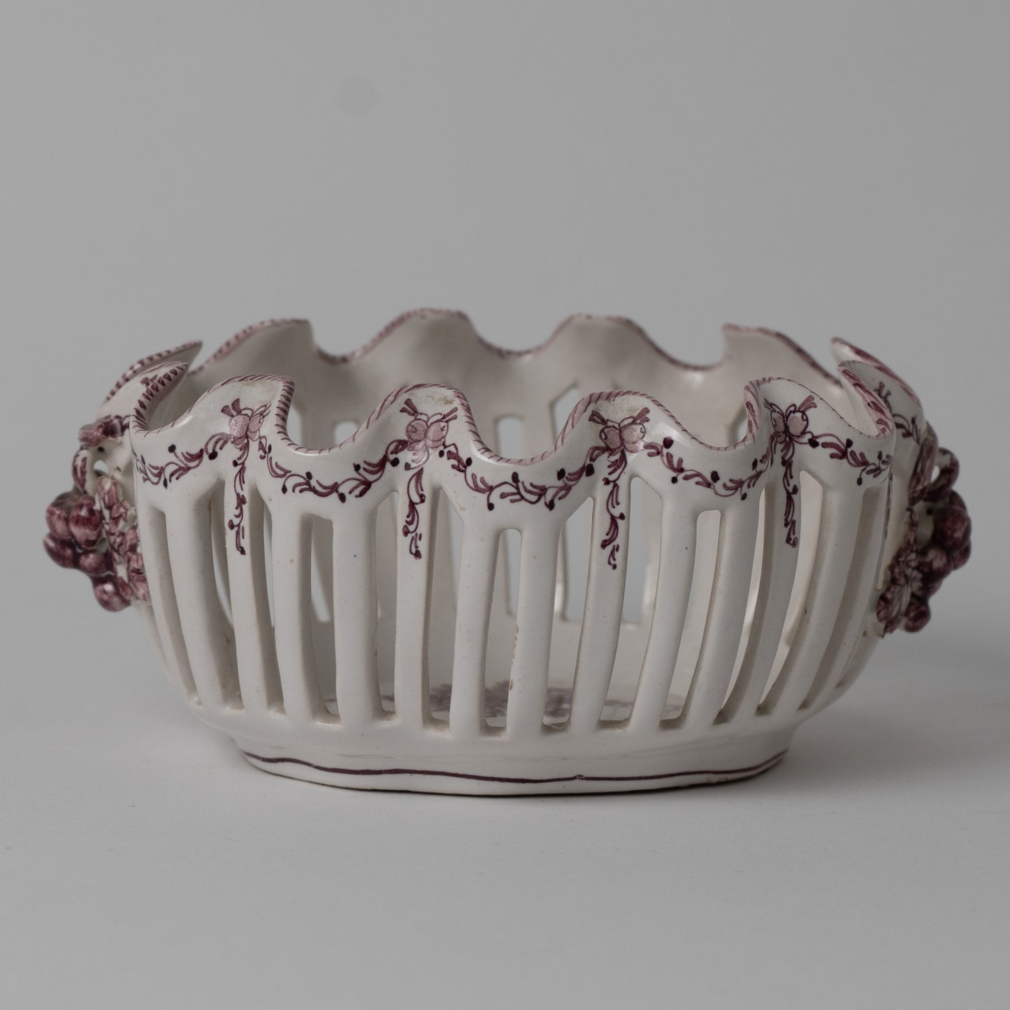 Cesto traforato in Faience Malicorne Emile Tessier XX°sec