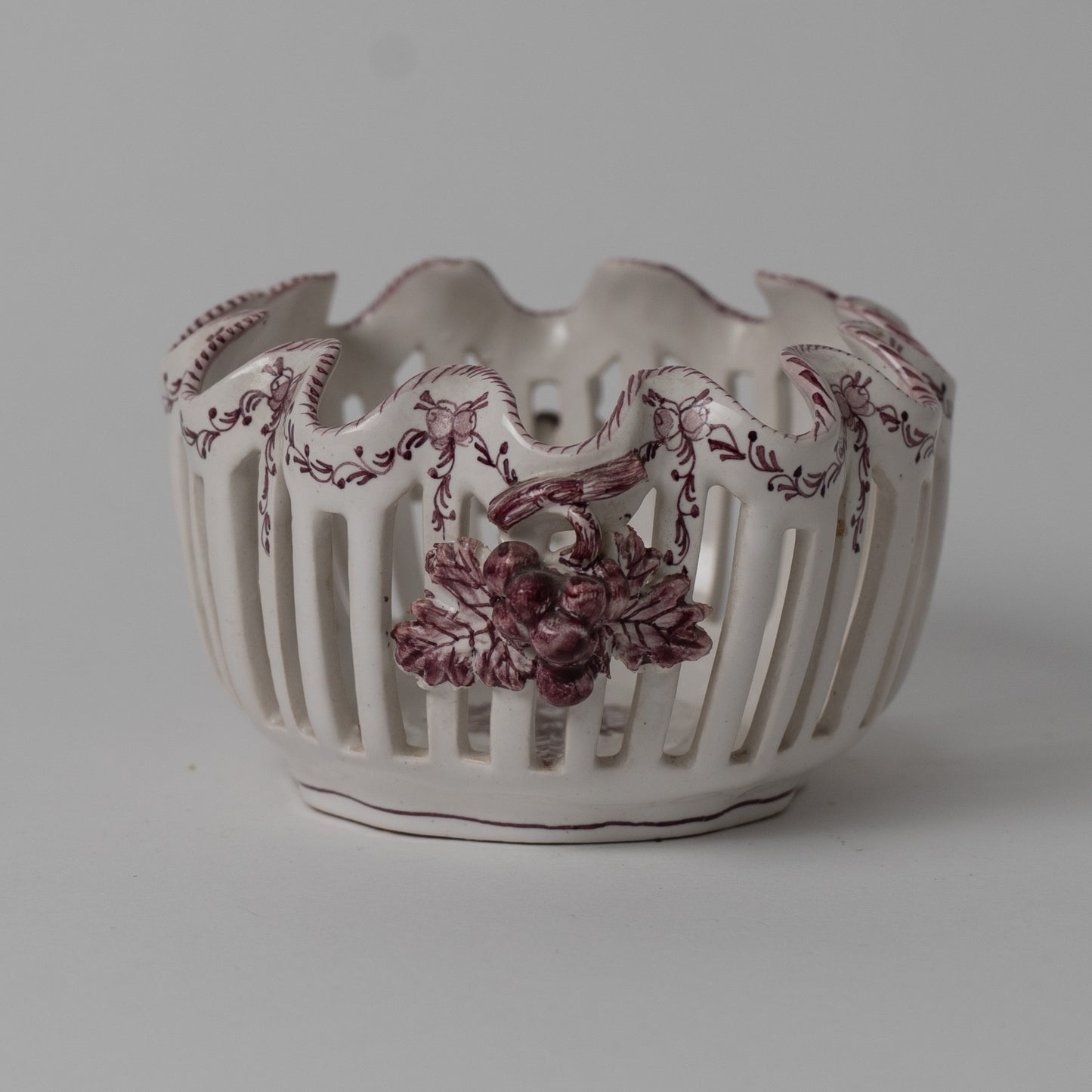 Cesto traforato in Faience Malicorne Emile Tessier XX°sec