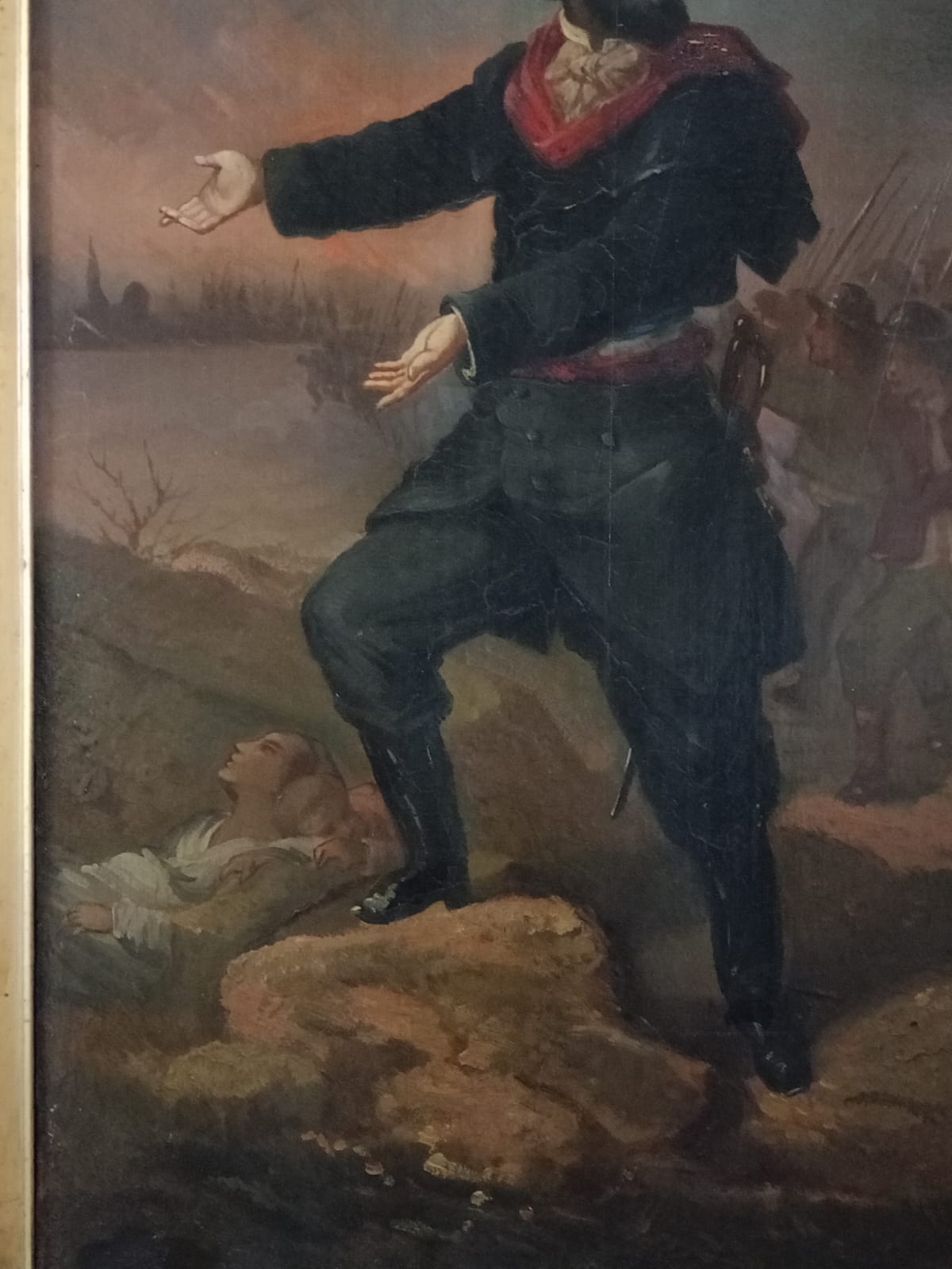Eugene Delacroix (Seguace) Olio su tavola metà XIX sec.
