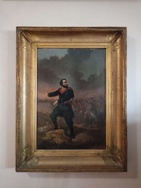 Eugene Delacroix (Seguace) Olio su tavola metà XIX sec.
