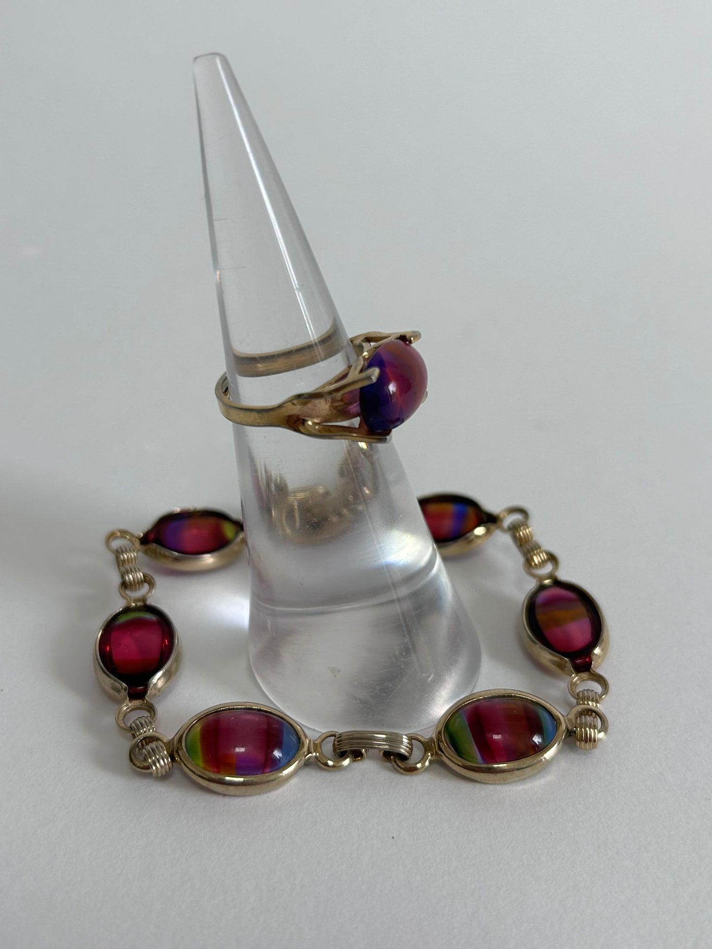 Parure bracciale e anello Harmony Sarah Coventry. Bijoux Vintage 1968