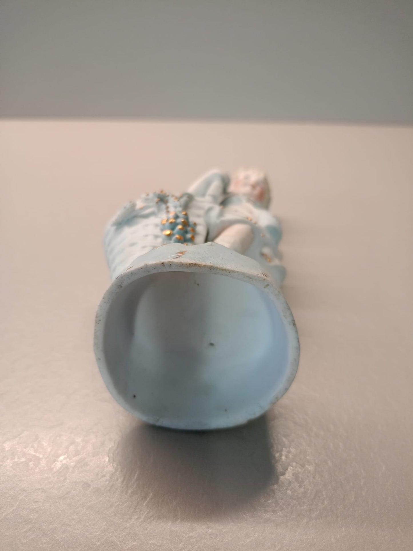 Coppia sculture contadini in porcellana biscuit