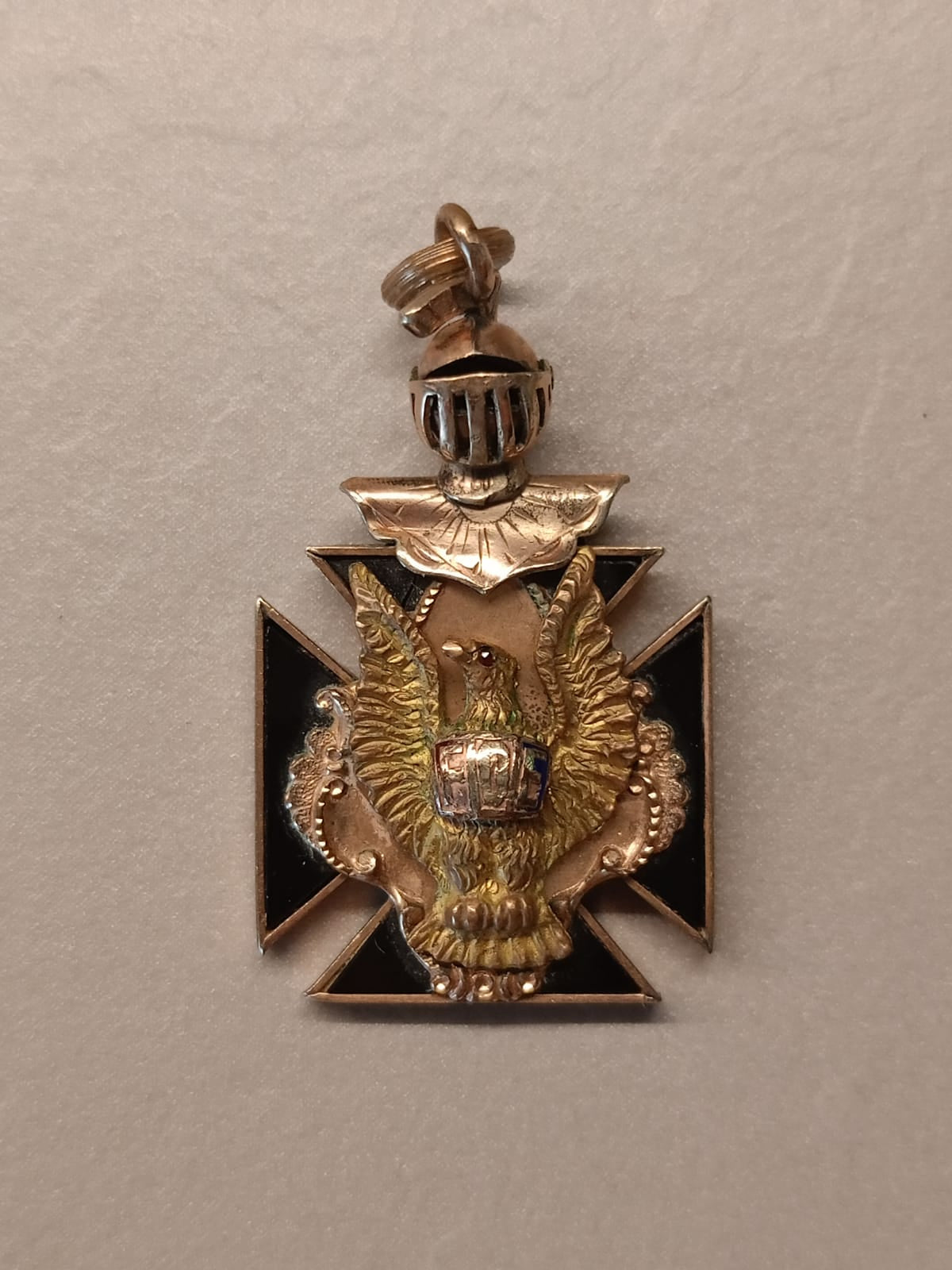 Ciondolo fob "Fraternal Order Eagles" Massoneria Stati Uniti primi '900
