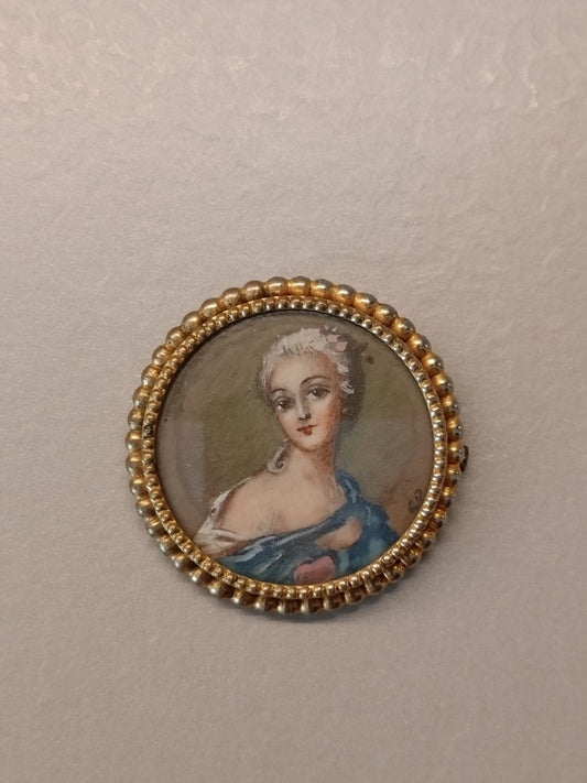 Miniatura raffigurante dama. Francia XIX° sec.
