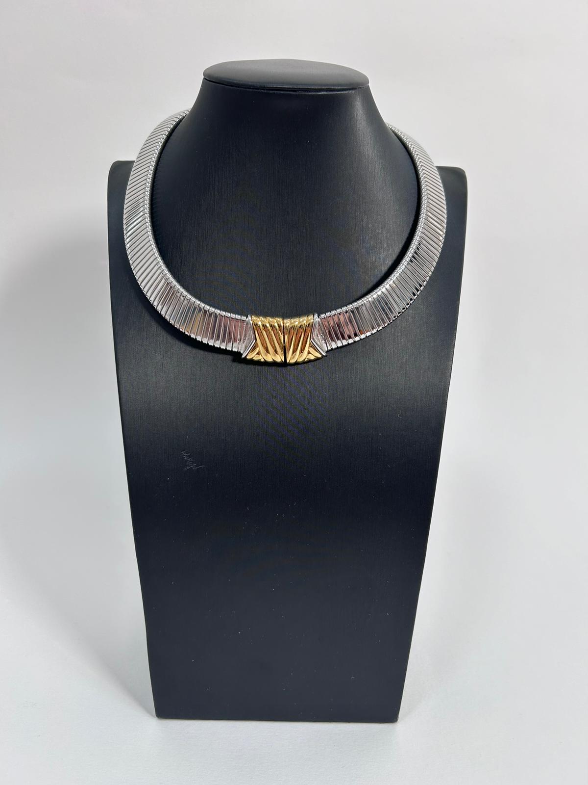 Girocollo maglia piatta firmato Monet. Vintage Bijoux 1980