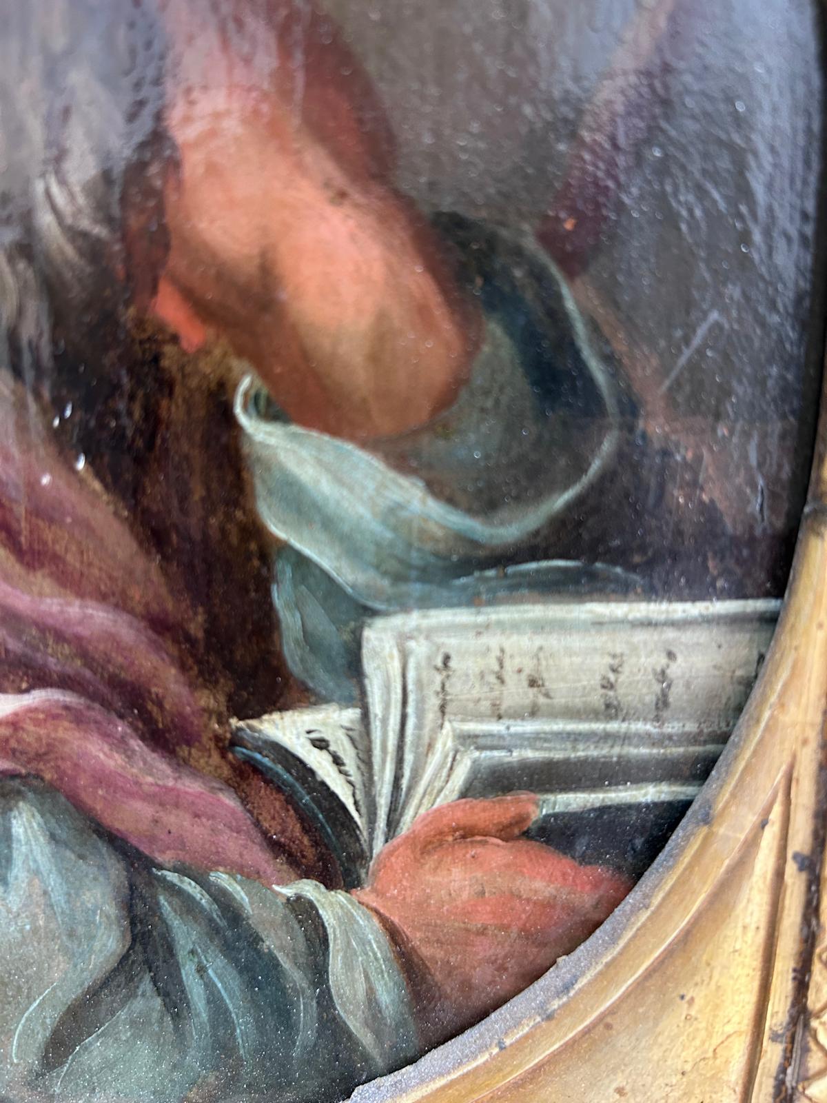 Ritratto di personaggio storico. Olio su tavola del XIX° sec.