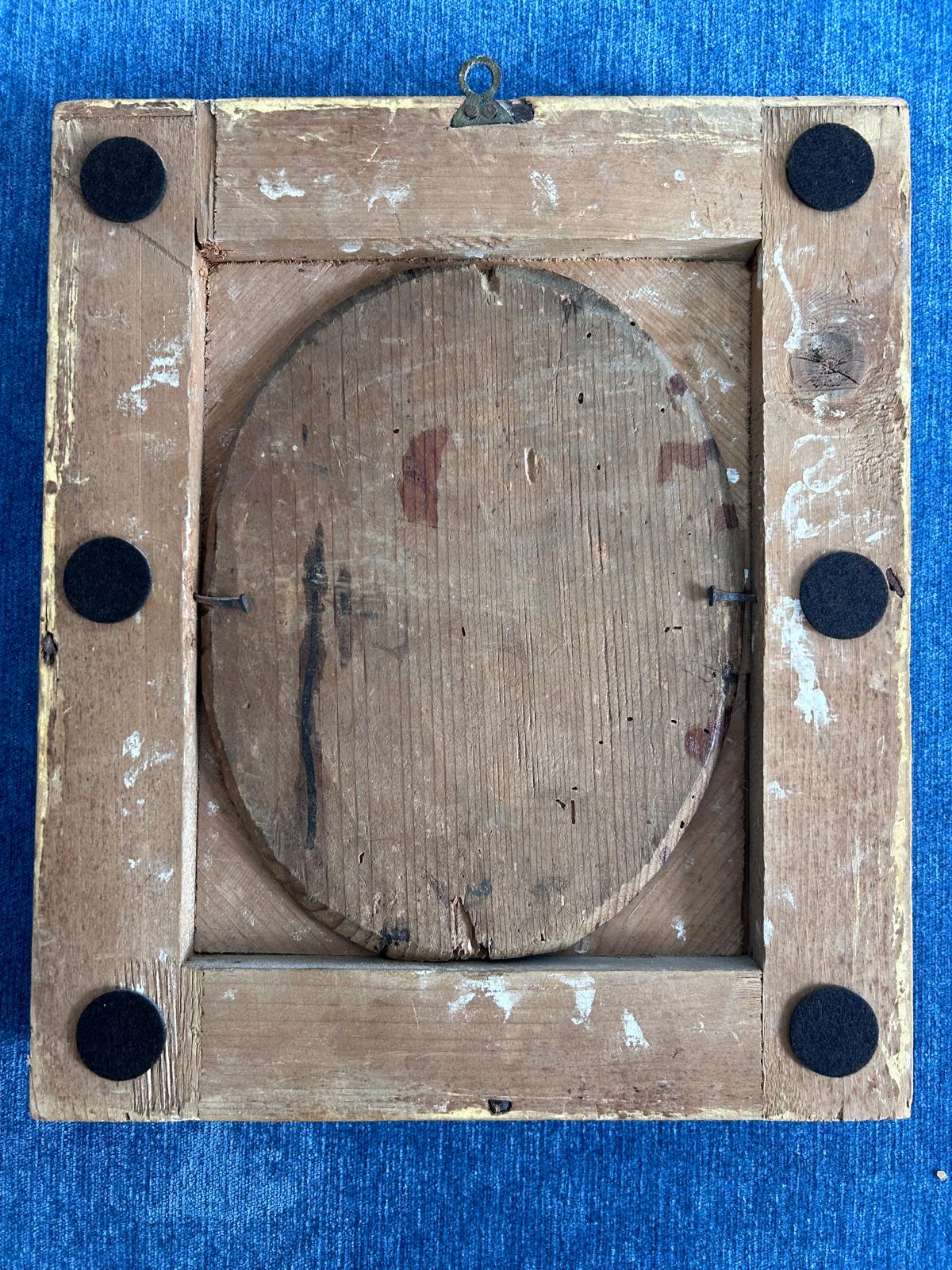 Ritratto di personaggio storico. Olio su tavola del XIX° sec.